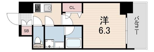 レオンコンフォート神戸山手通の間取り画像