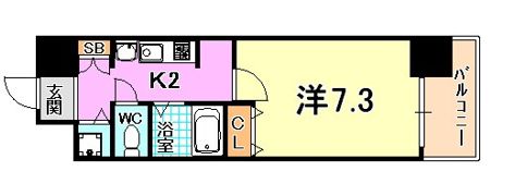 プレサンス神戸駅前グランツの間取り画像
