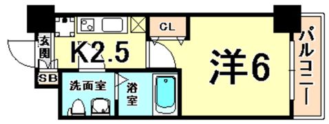 アリビオ立花1の間取り画像