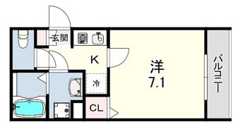 LEAF MAISON大物の間取り画像