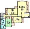 CREO武庫之荘の間取り画像