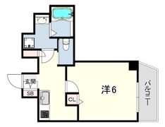 ERCITY’S三宮EASTの間取り画像