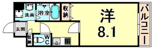 DOLCE VITA 武庫之荘の間取り画像