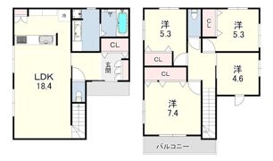 魚崎北町6丁目戸建の間取り画像
