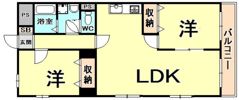 グロリオーサ甲東の間取り画像