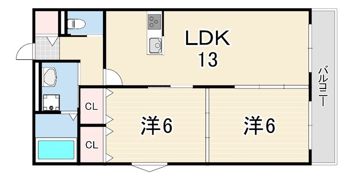 レジデンス ムコフルールの間取り画像