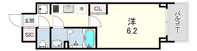 GENOVIA神戸湊川公園の間取り画像