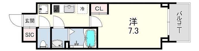 GENOVIA神戸湊川公園の間取り画像