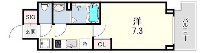 GENOVIA神戸湊川公園の間取り画像