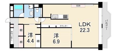 明石アーバンライフの間取り画像