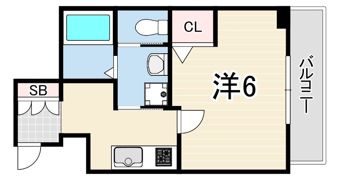 レーヴメゾン尼崎大物の間取り画像