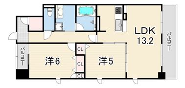 エーレックス西宮の間取り画像