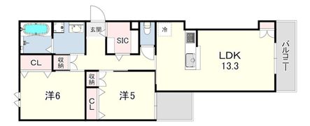 LALABREZZA芦屋翠ヶ丘の間取り画像