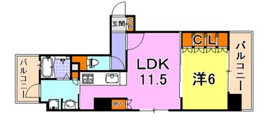 リーガル神戸三宮山手の間取り画像