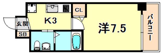 ERCITY’S兵庫駅の間取り画像