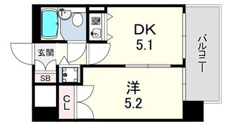 朝日プラザ兵庫大開通の間取り画像