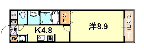 パトリア芦屋の間取り画像