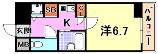 ロイヤルヒル神戸三ノ宮2の間取り画像
