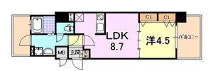 アドバンス神戸湊町の間取り画像