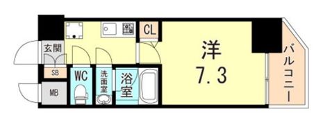 セオリー神戸クレールの間取り画像