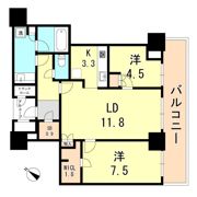 ザ・パークハウス神戸ハーバーランドタワーの間取り画像