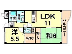 レシオ西園田の間取り画像