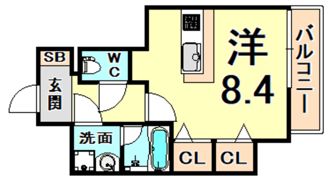 ブランTAT西宮江上町の間取り画像