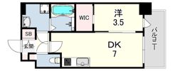 SDグランツ三宮イーストフロントの間取り画像