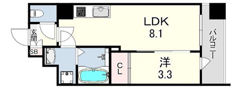 SDグランツ三宮イーストフロントの間取り画像