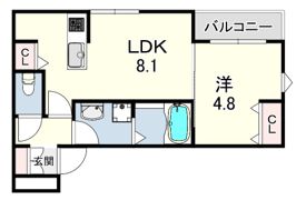 （仮称）LA-CREA浜C棟の間取り画像