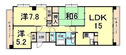 ジュエルコート甲子園口2の間取り画像