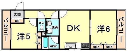 インタルシオ武庫之荘の間取り画像