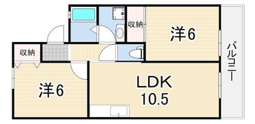 CREA猪名寺の間取り画像