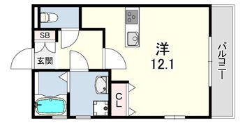 オリエントシティ神戸北野町の間取り画像