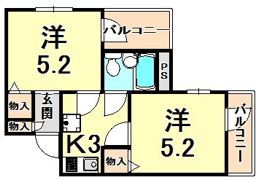 ミングルAP.立花一番館の間取り画像