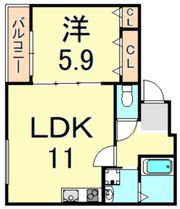 フジパレス立花水堂町の間取り画像