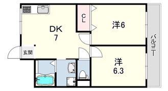 コーズ島田の間取り画像