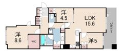 パークシュロス芦屋の間取り画像