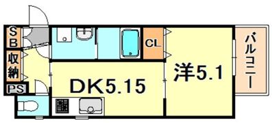プリオーレ新開地の間取り画像