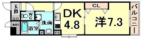 グランデル武庫之荘の間取り画像