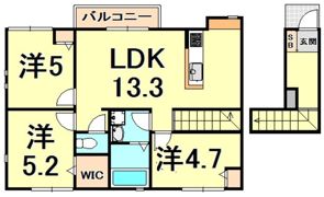 RADIS甲東園C棟の間取り画像