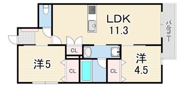 （仮称）西宮市甲子園四番町ヘーベルメゾンの間取り画像