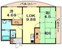 ベルレーブ本山の間取り画像