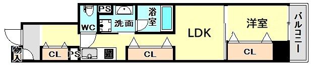 プリエール阪神尼崎の間取り画像