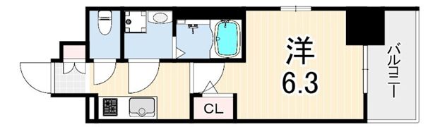 プロヴィスタ神戸三宮EASTの間取り画像