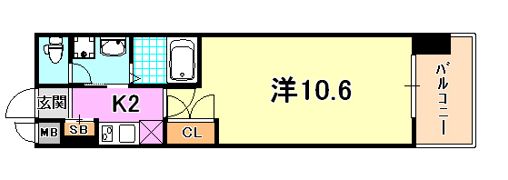 エスライズ新神戸の間取り画像