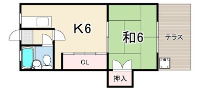 ピースハイツの間取り画像