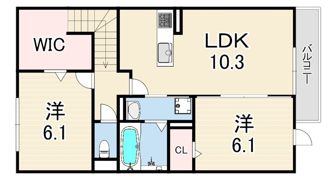 クローバー富士2号館の間取り画像