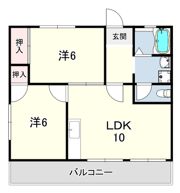 朝日ヶ丘コーポの間取り画像
