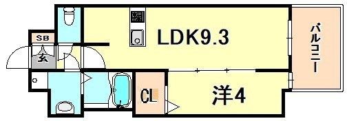 エスライズ神戸三宮山手通弐番館の間取り画像